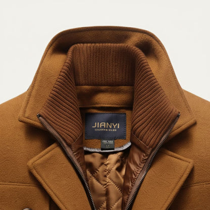 Warm Wool Blend Mens Winter Smart Coat