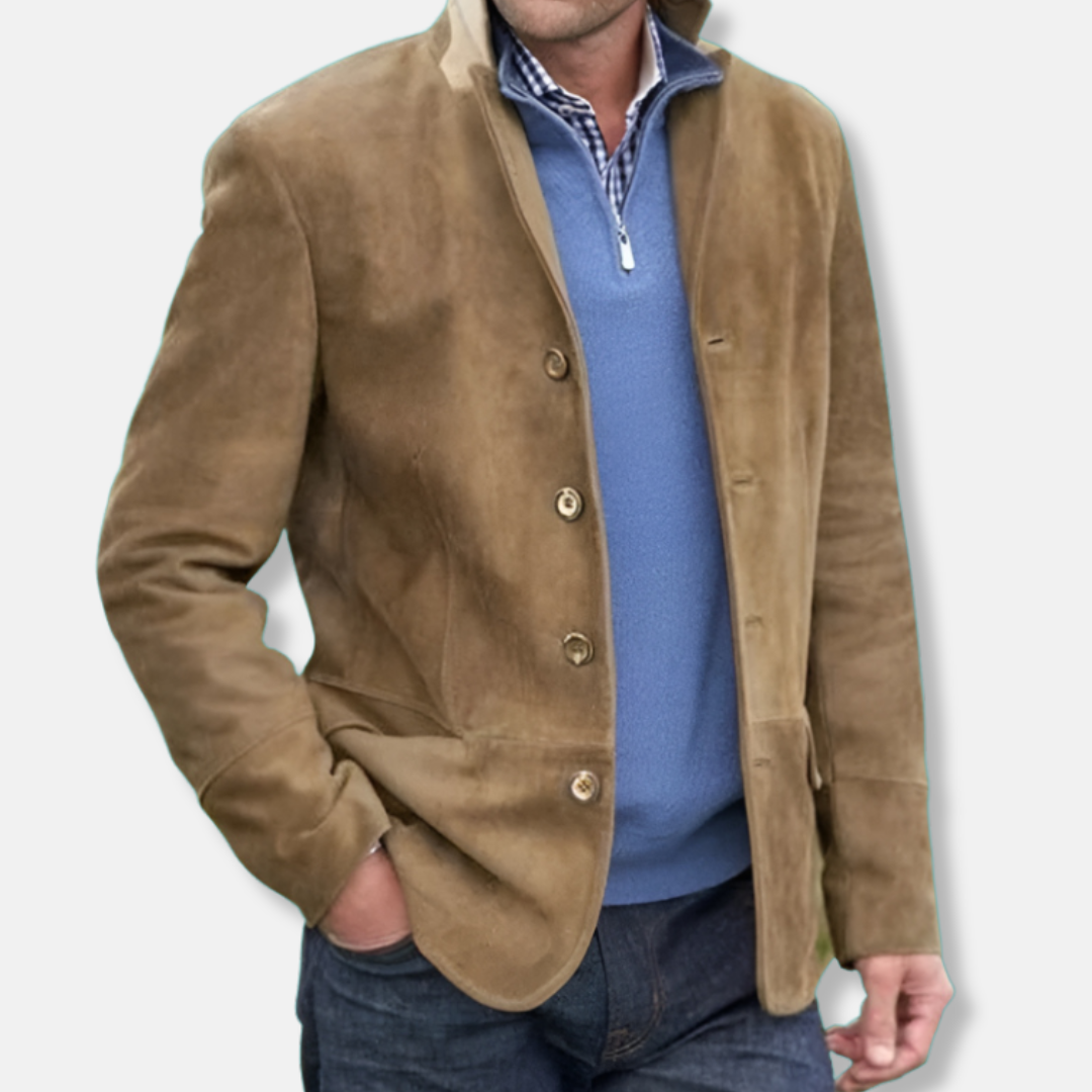Classic Fit Soft Mens Jacket with Button Front