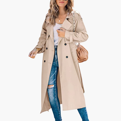 Classic Ladies Long Button Coat