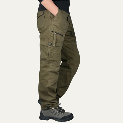 Rugged Men's Tactical Cargo Pants with Multiple Pockets