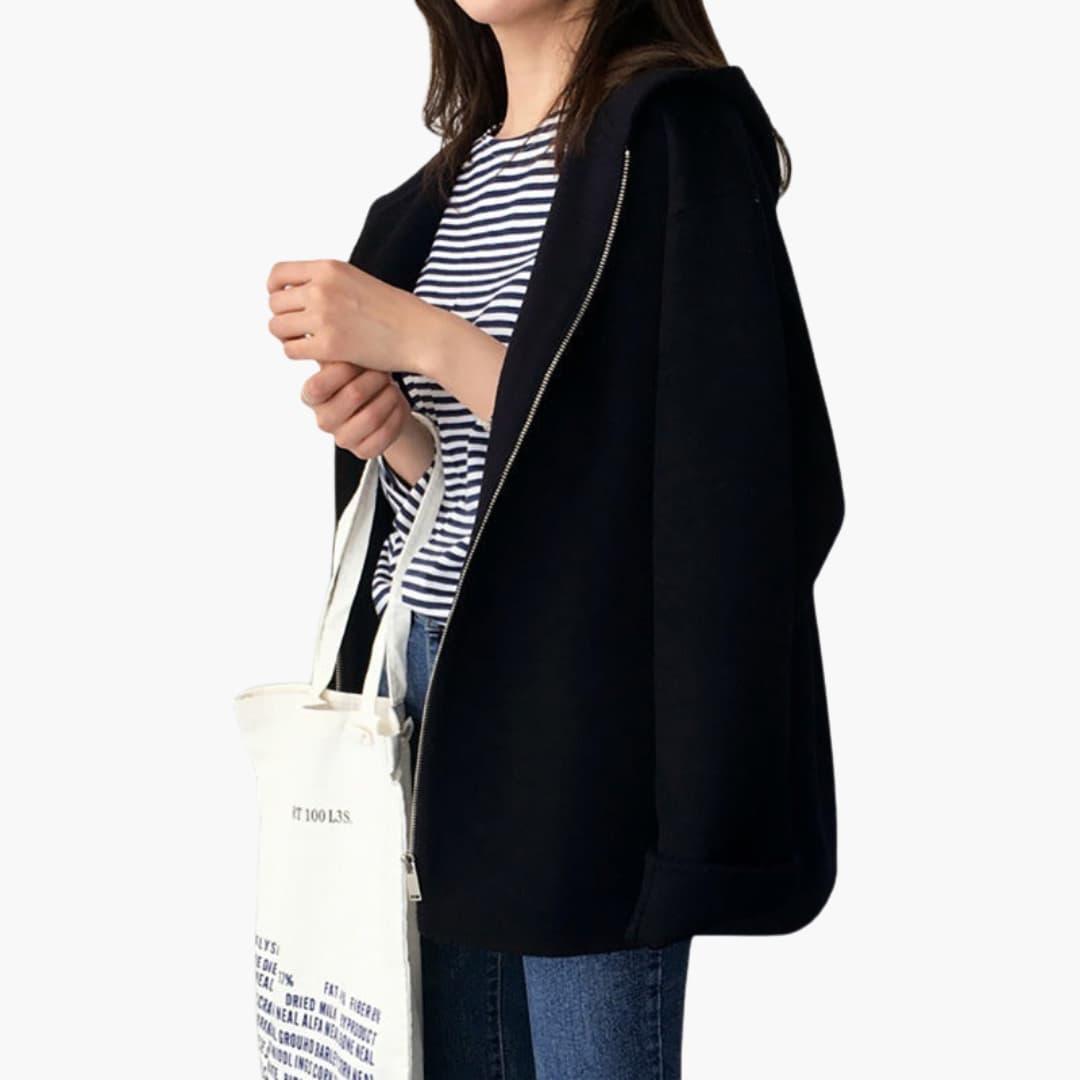 Waterproof Hooded Jacket for Women with Zip Pockets - Vossary