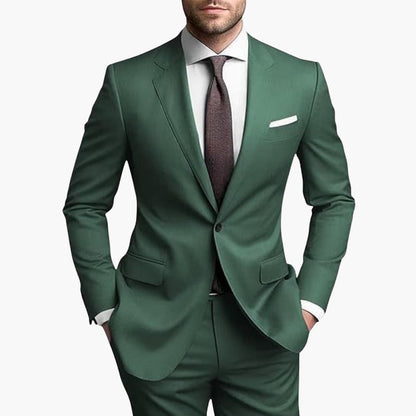 Slim Fit One Button Men's Suit - Vossary