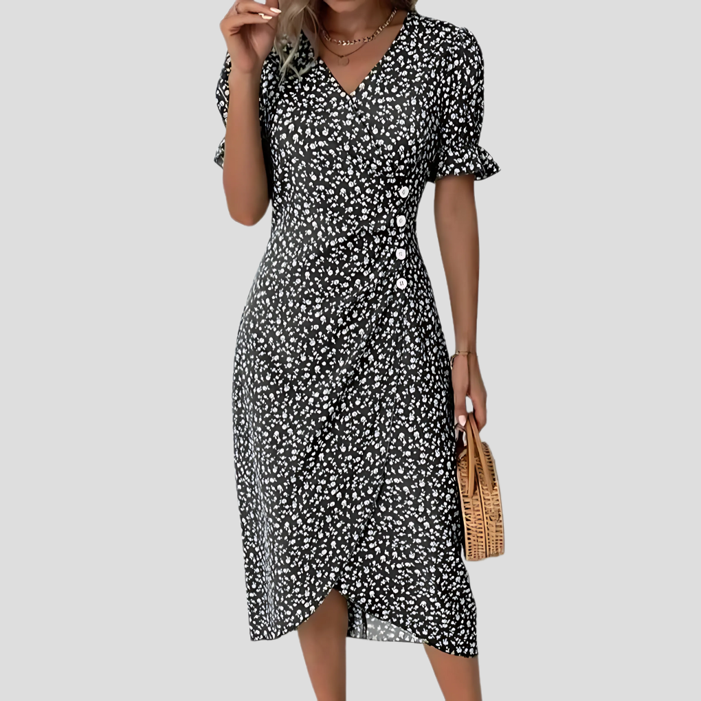 Ladies Beautiful Flower Knee Length Dress
