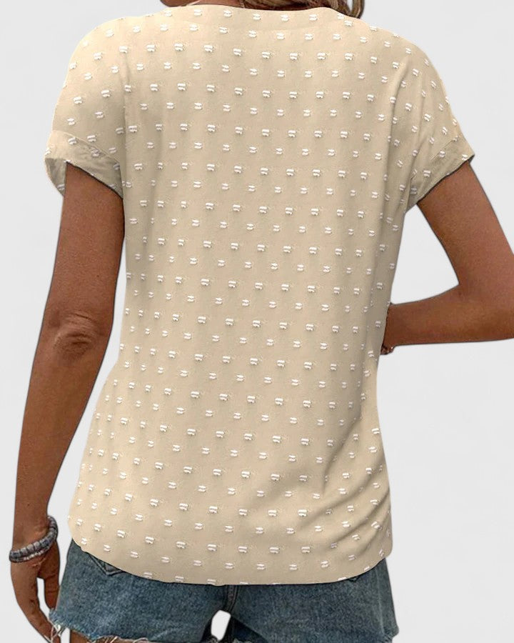 Relaxed Fit V-Neck Casual Tee