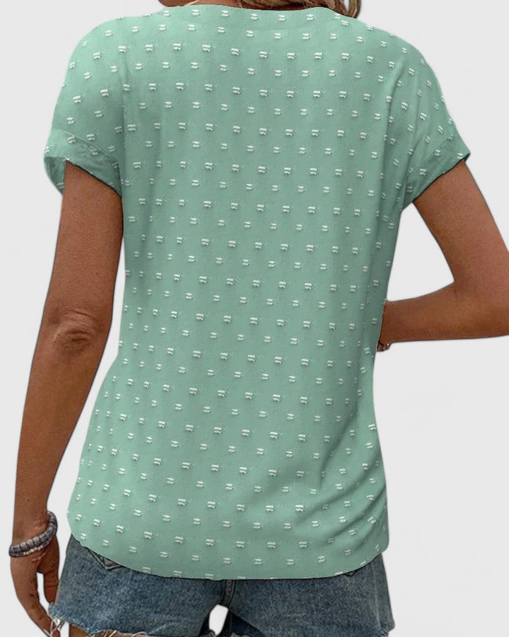 Relaxed Fit V-Neck Casual Tee