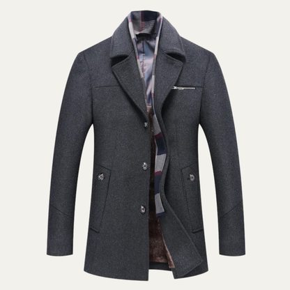 Classic Men's Wool Winter Overcoat