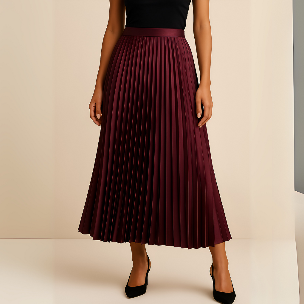 Luxurious Folded Waist Skirt