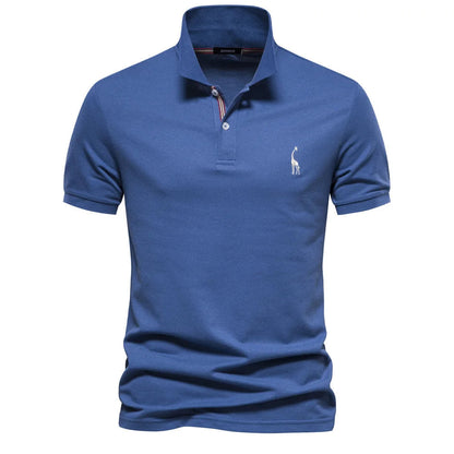 Premium Polo Shirt with Deer Pattern