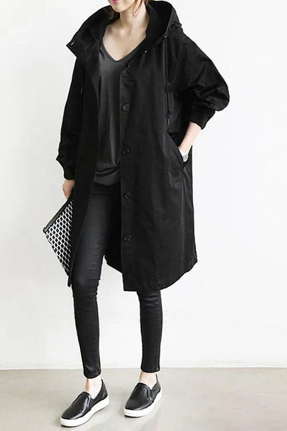 Women's Long Waterproof Parka Jacket with Pockets