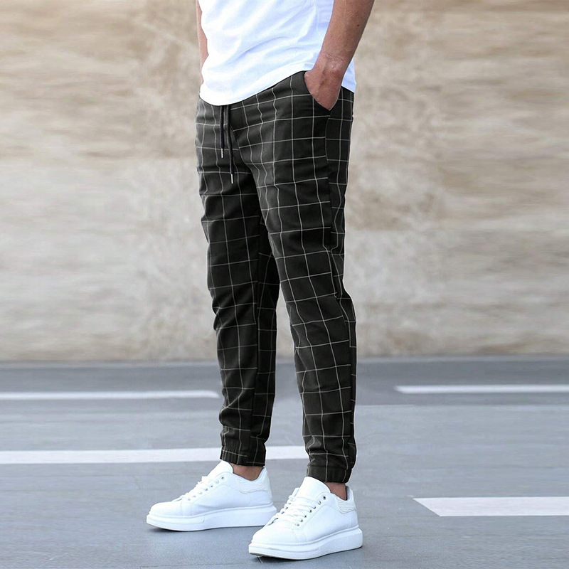 Comfortable Checkered Jogger Pants - Vossary