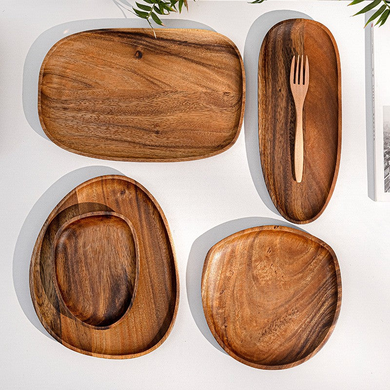 Simple Natural Wood Serving Platter - Vossary