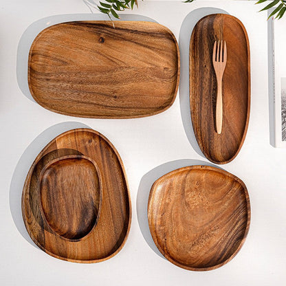 Simple Natural Wood Serving Platter - Vossary
