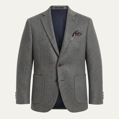 Classic Men's Tweed Blazer Jacket