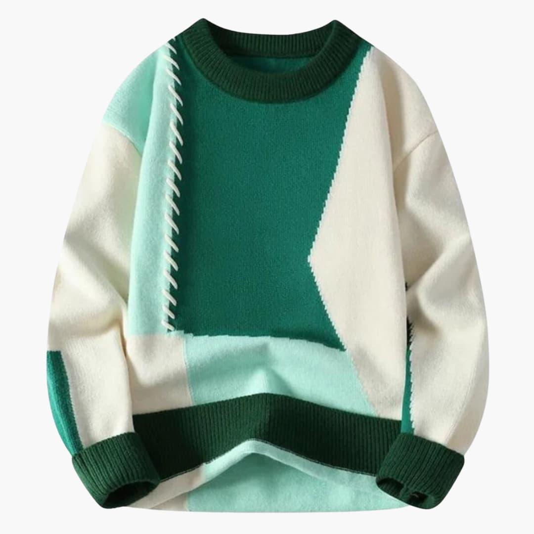 Cozy Plaid Mens Sweater for Winter