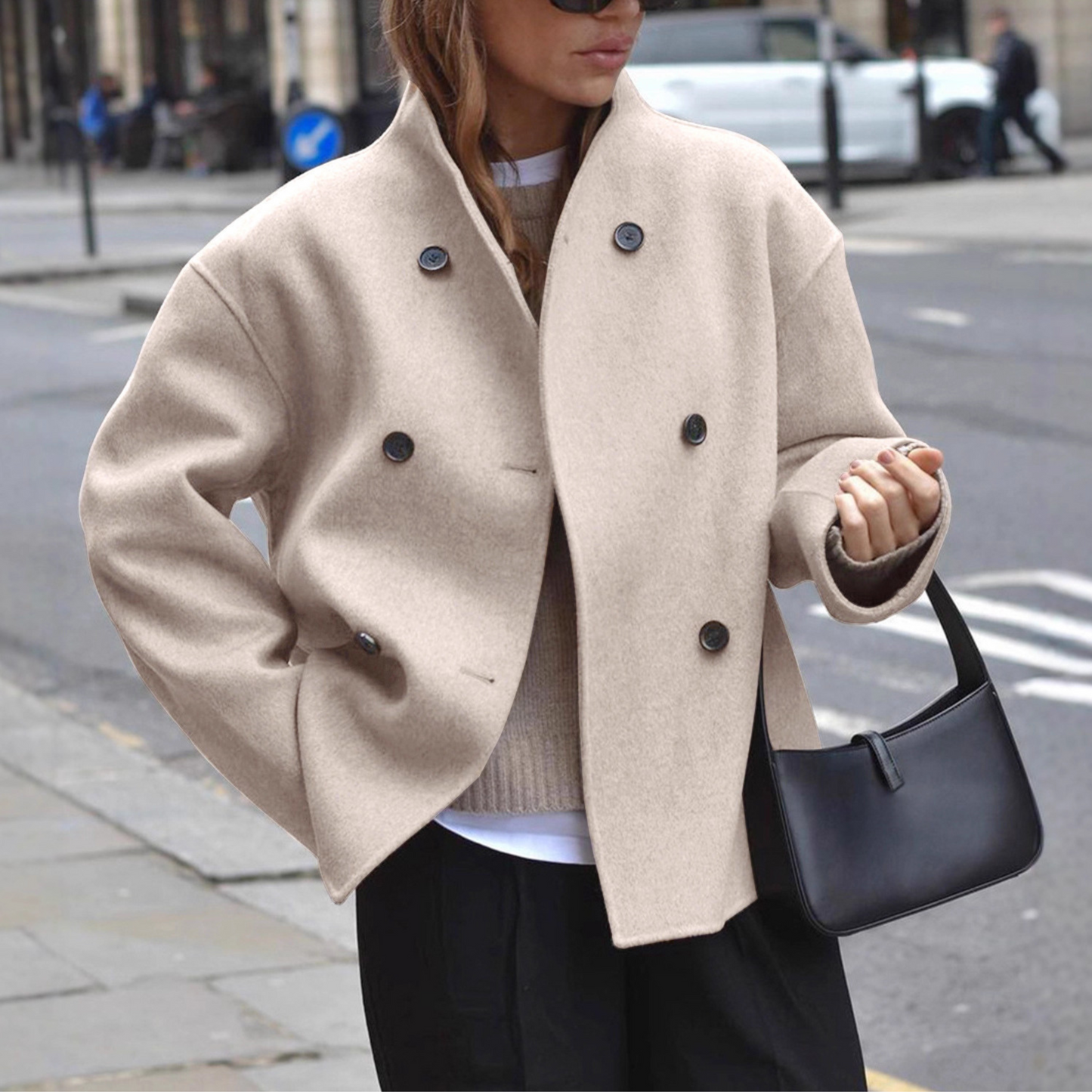 Warm Long Sleeve High Neck Winter Coat