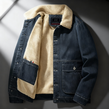 Casual Blue Fleece Coat - EasyApparels