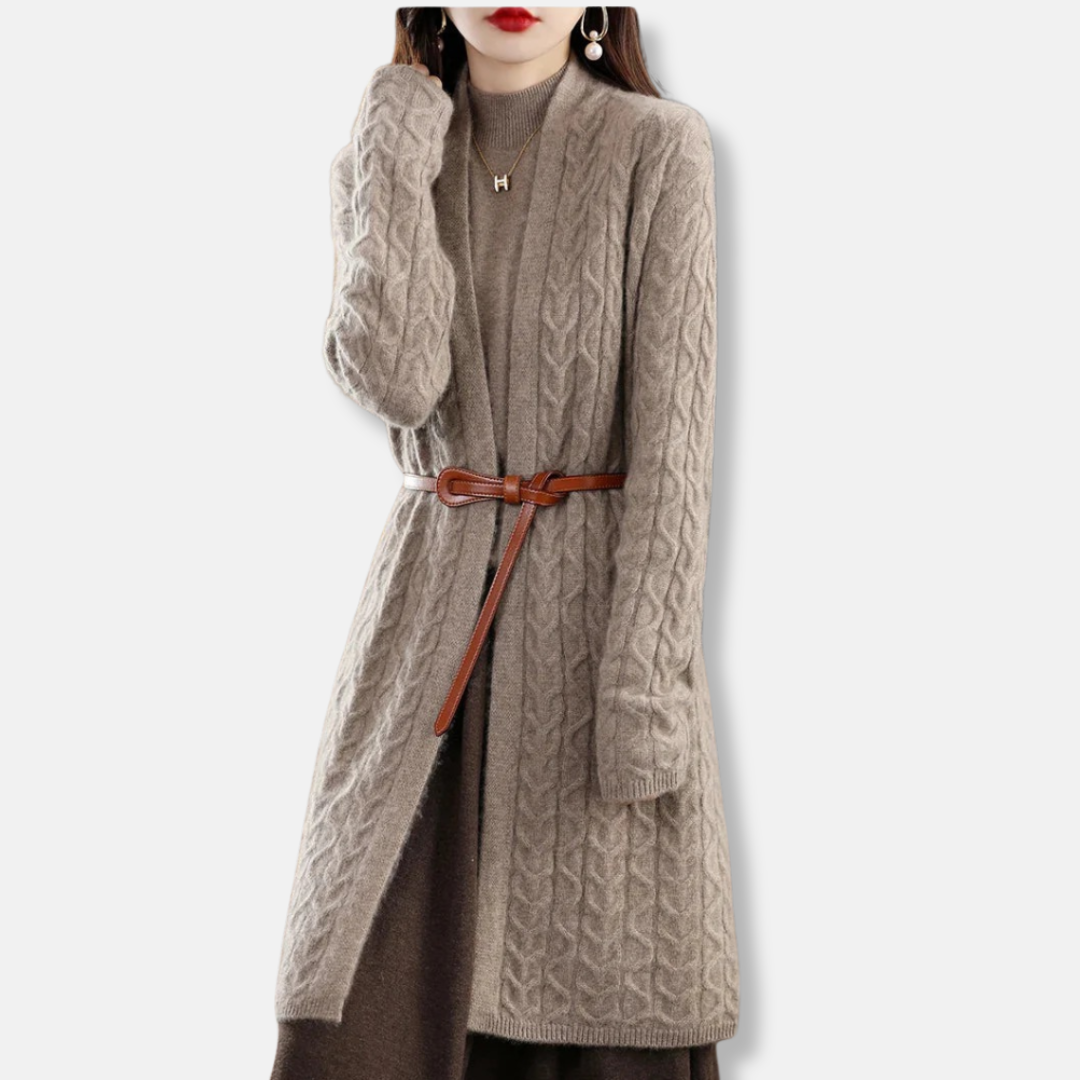 Cozy Women's Oversized Cable Knit Cardigan - EasyApparels