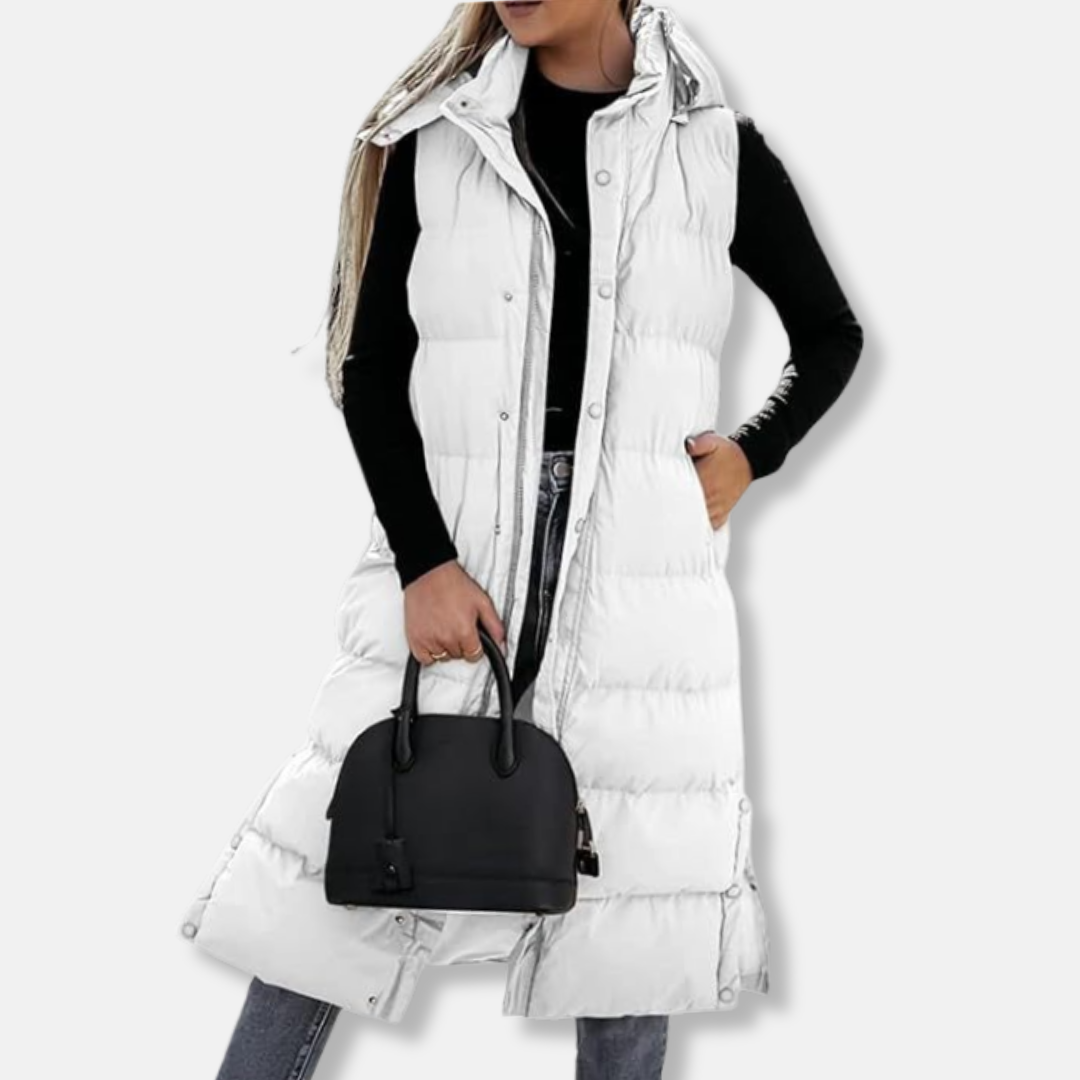 Warm Quilted Hooded Puffer Vest
