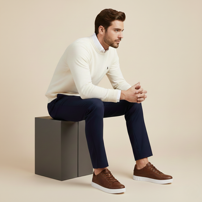Leather Smart Comfortable Low Top Men's Shoes
