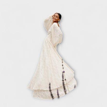 White Flowy Summer Dress for Women