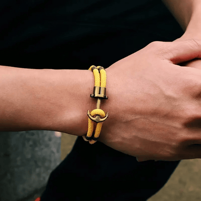 Nautical Navy Anchor Cord Bracelet