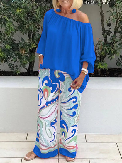 Fashionable Cold Shoulder 2-Piece Outfit
