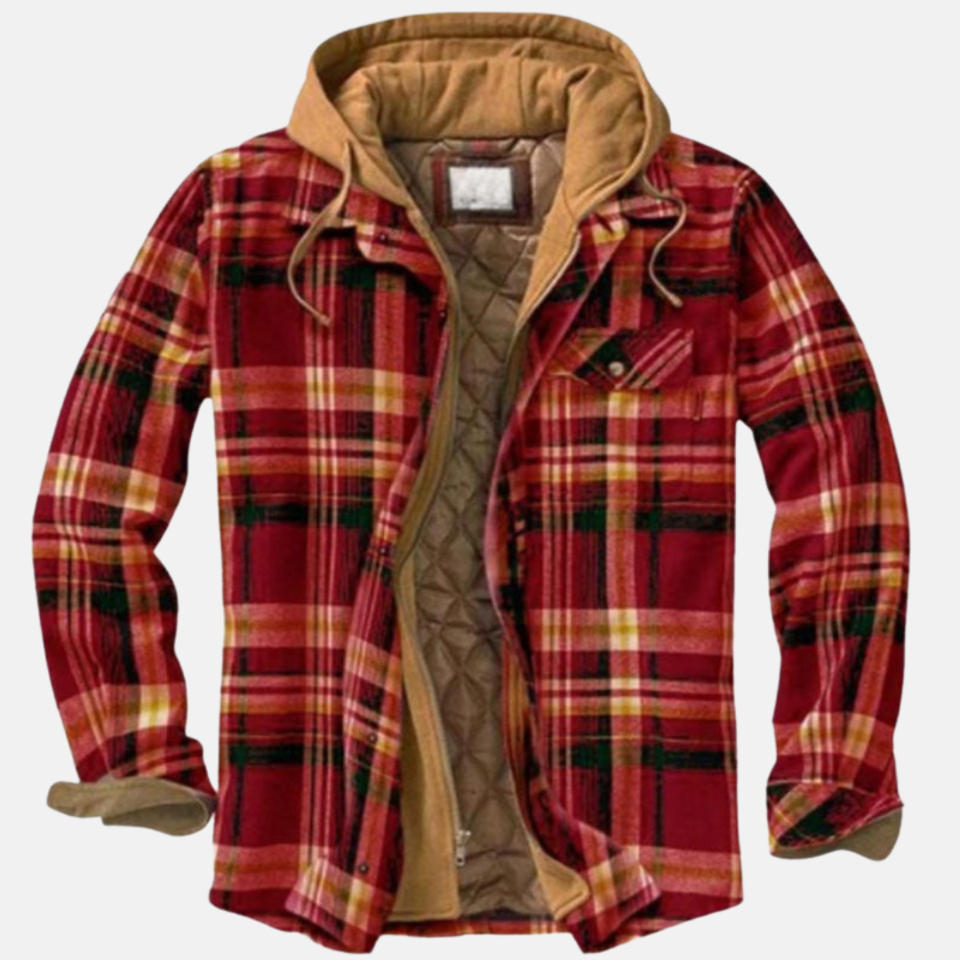 Warm Plaid Shirt Jacket for Men