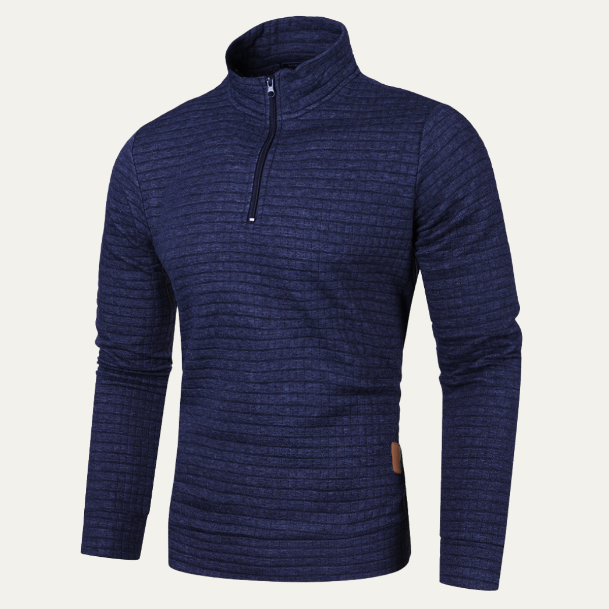 Comfortable Mens Breathable Quarter Zip Pullover Sweater