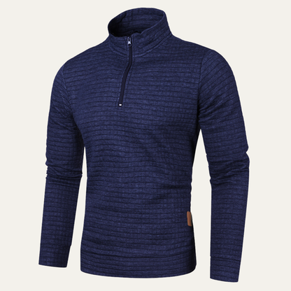 Comfortable Mens Breathable Quarter Zip Pullover Sweater
