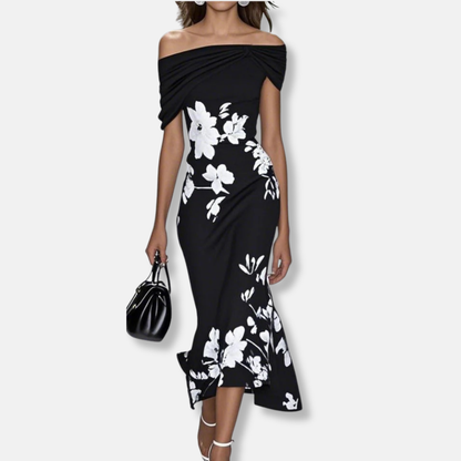 Chic Off Shoulder Floral Dress