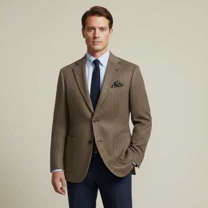 Classic Men's Tweed Blazer Jacket