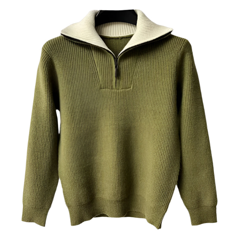Warm Quarter Zip Men's Fleece Sweater
