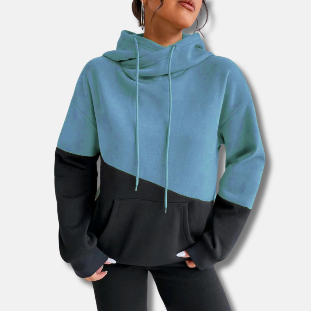 Comfortable Colorblock Pocket Hoodie