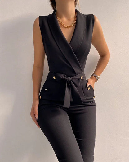 Strapless Deep V Romper - Vossary