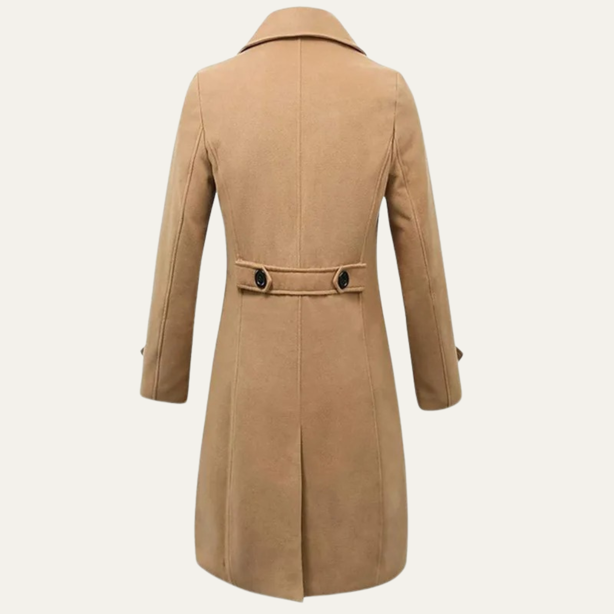 Classic Double Breasted Wool Overcoat for Men