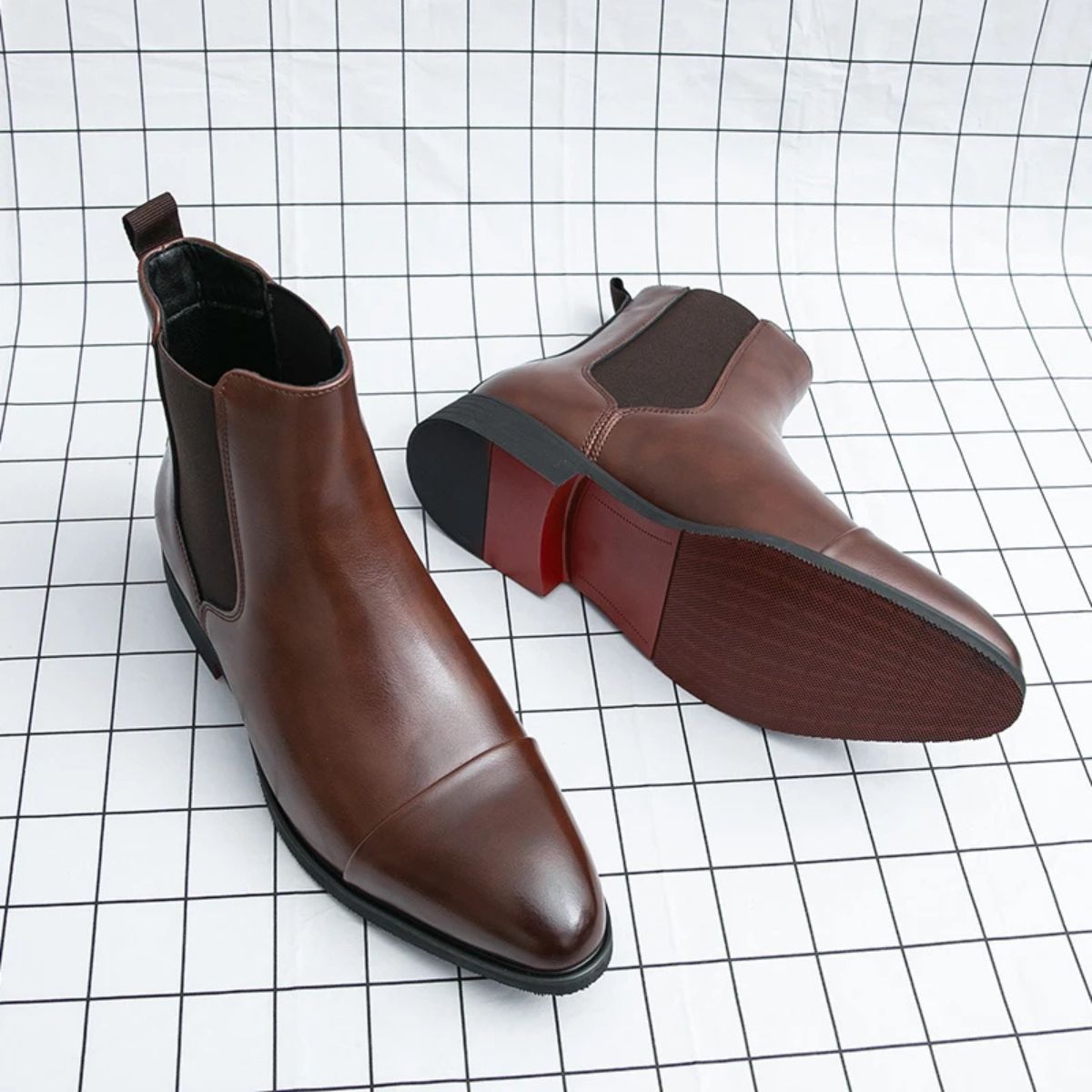 Classic Leather Ankle Boots for Men