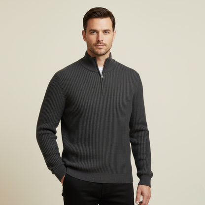 Warm Merino Wool Quarter Zip Jumper
