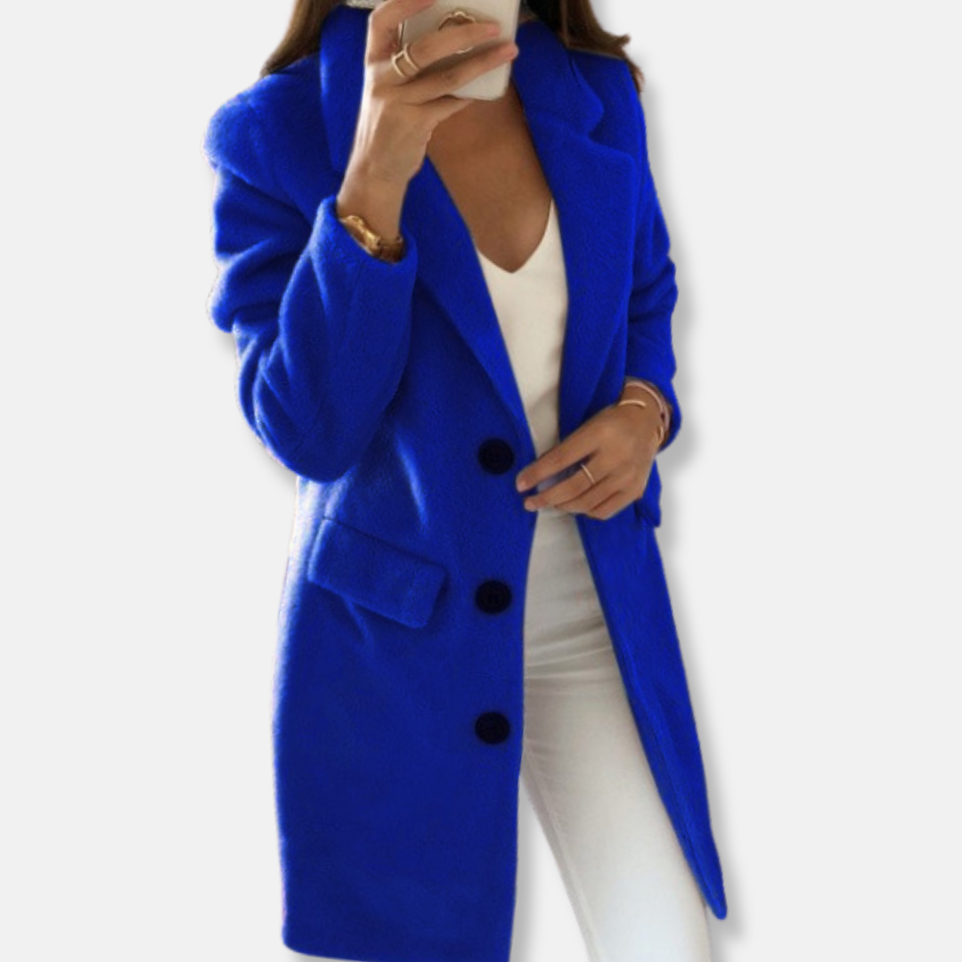 Warm Women's Knee Length Wool Trench Coat