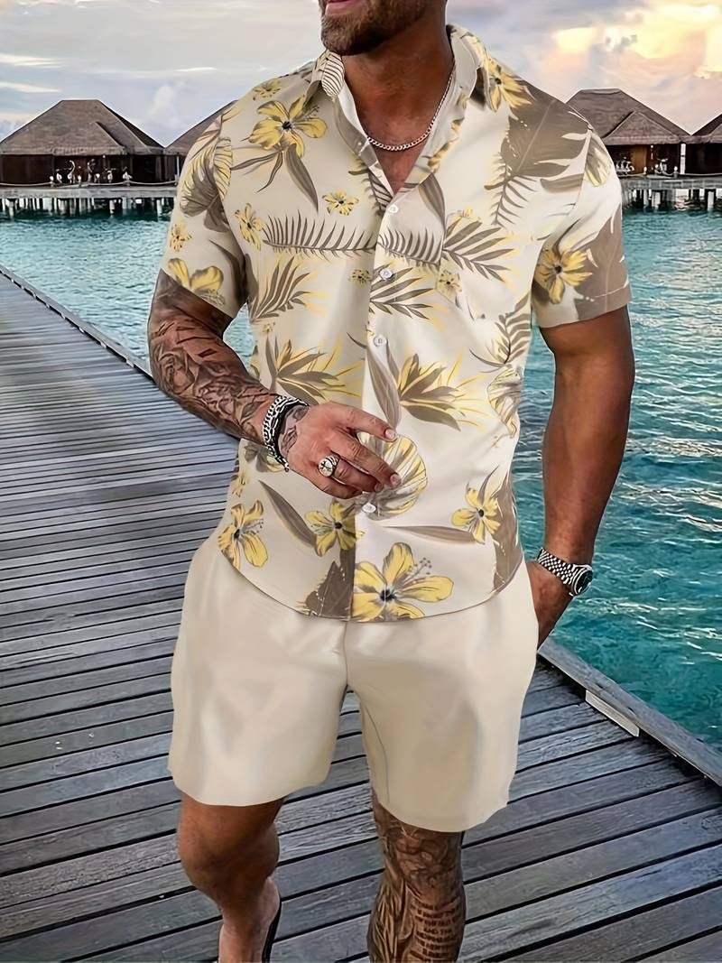 Casual Short Sleeve Floral Summer Shirt