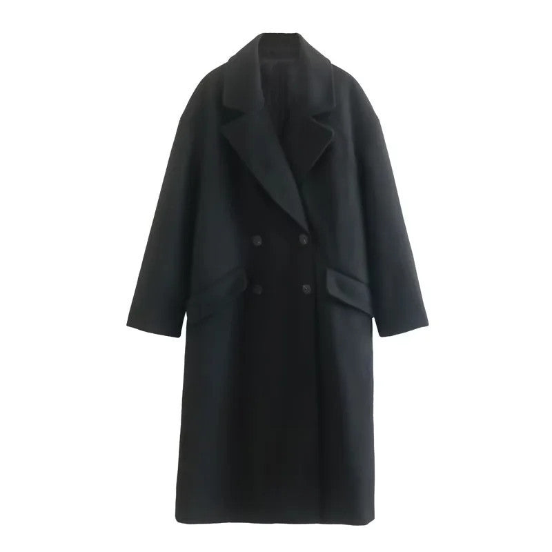 Large Women's Double Breasted City Coat