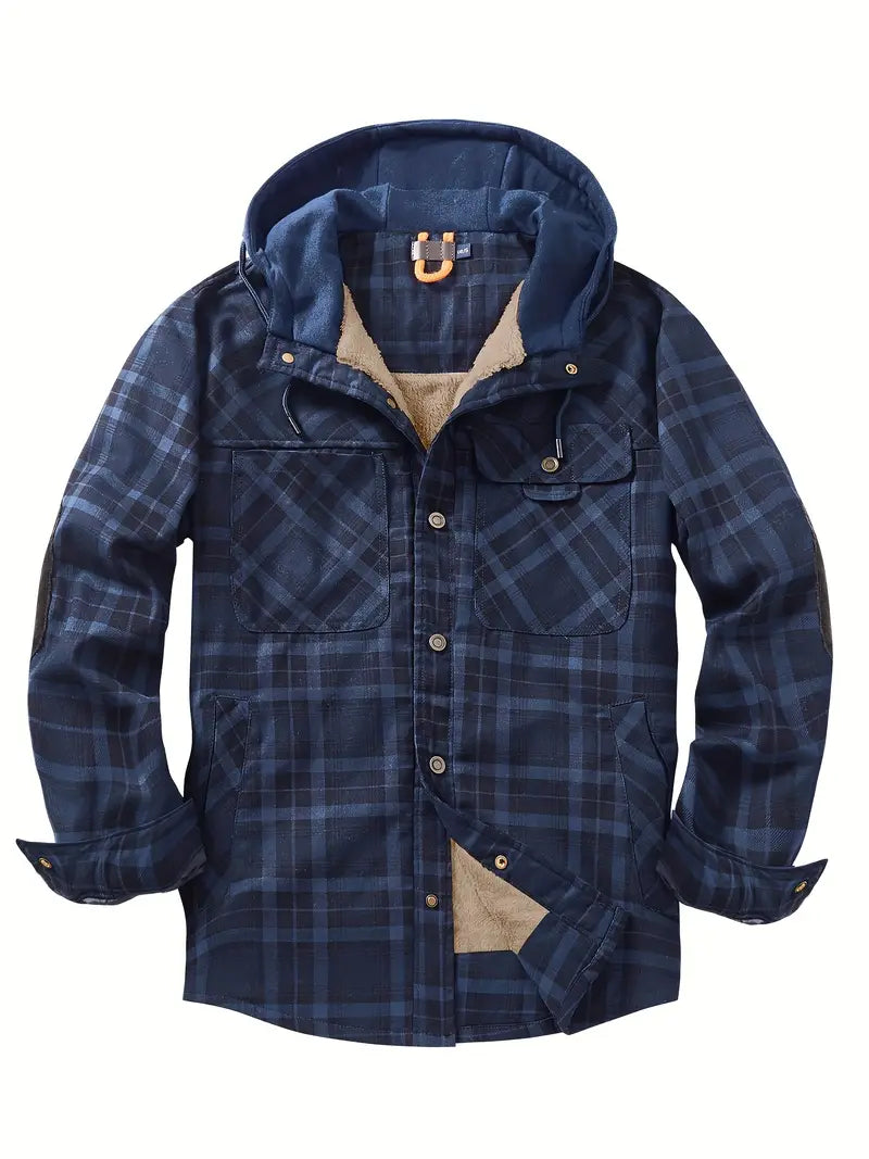 Plaid Hooded Winter Coat