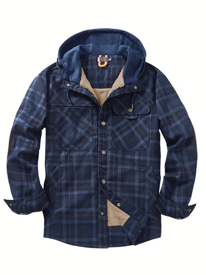 Plaid Hooded Winter Coat