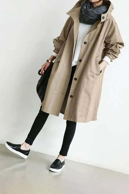 Waterproof Women's Rain Jacket - Lightweight Outdoor Cape