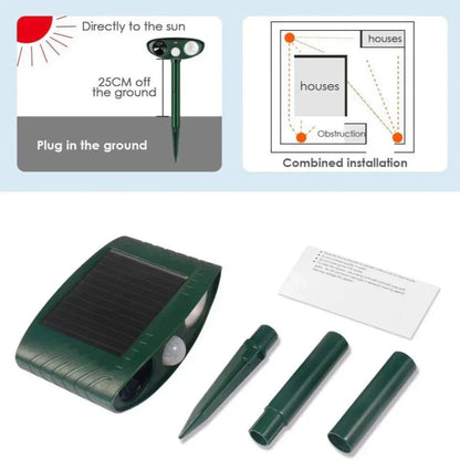 Outdoor Solar Powered Pest Repellent Device