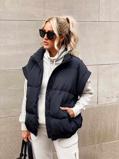 Warm Padded Women's Zip Vest