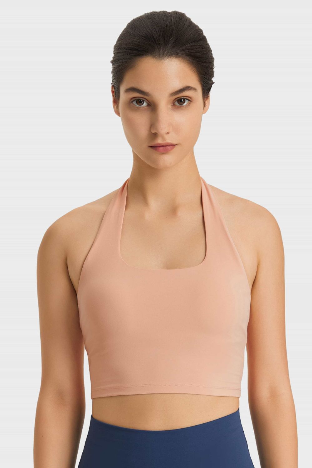 Comfortable Padded Halter Neck Sports Bra
