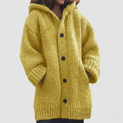 Cozy Oversized Wool Cardigan with Button Pockets - EasyApparels