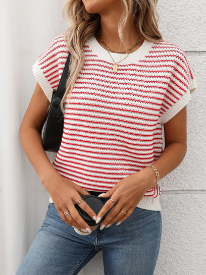 Colorful Crew Neck Casual Summer Tee