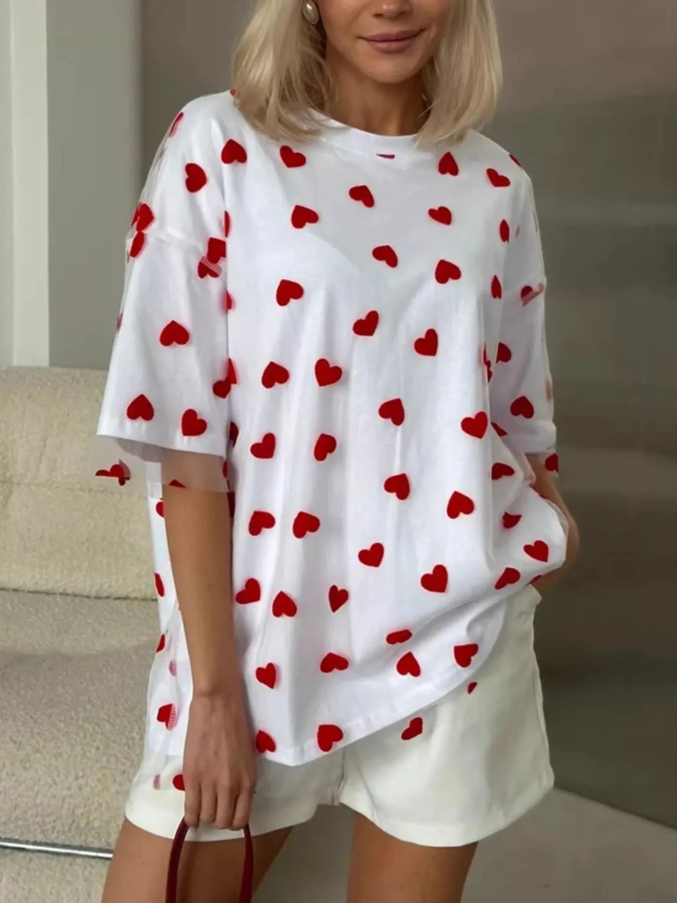 Lovely Pattern Large Tee Shirt