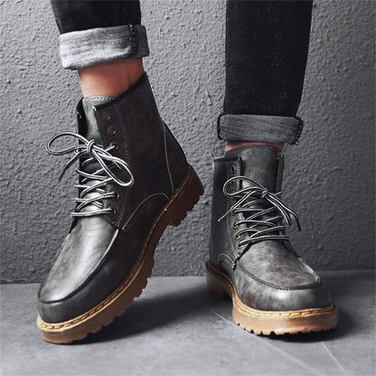 Tough Leather Ankle Boots for Men